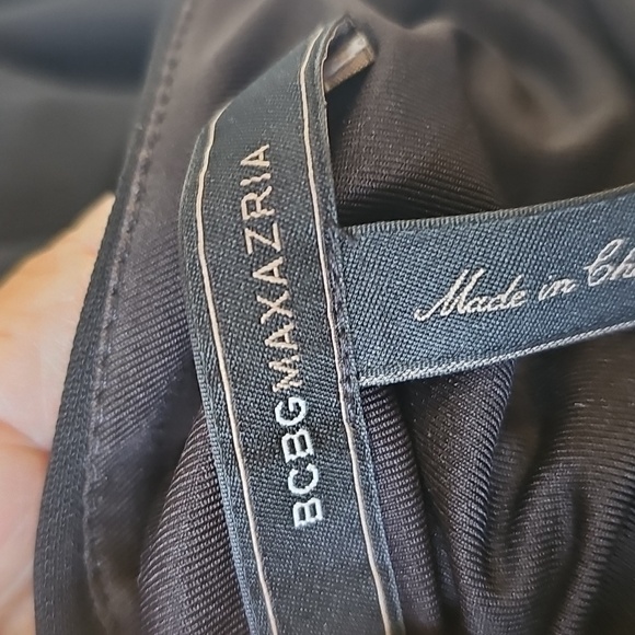 BCBG MaxAzria Black Asymmetrical Cut Out Slip Dress - Picture 7 of 10